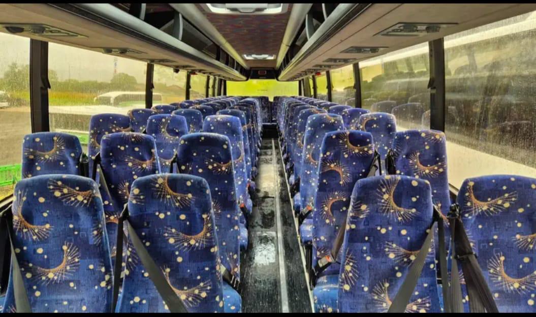 Coach interior ready for boarding